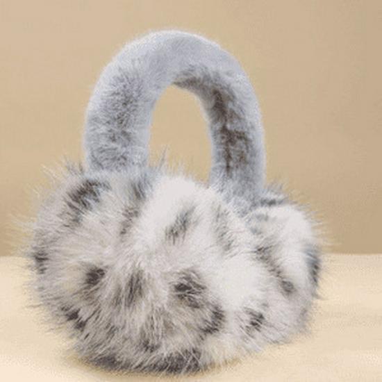 

Женские зимние леопардовые плюшевые наушники - Пушистые накладки на уши для защиты от холода и тепла