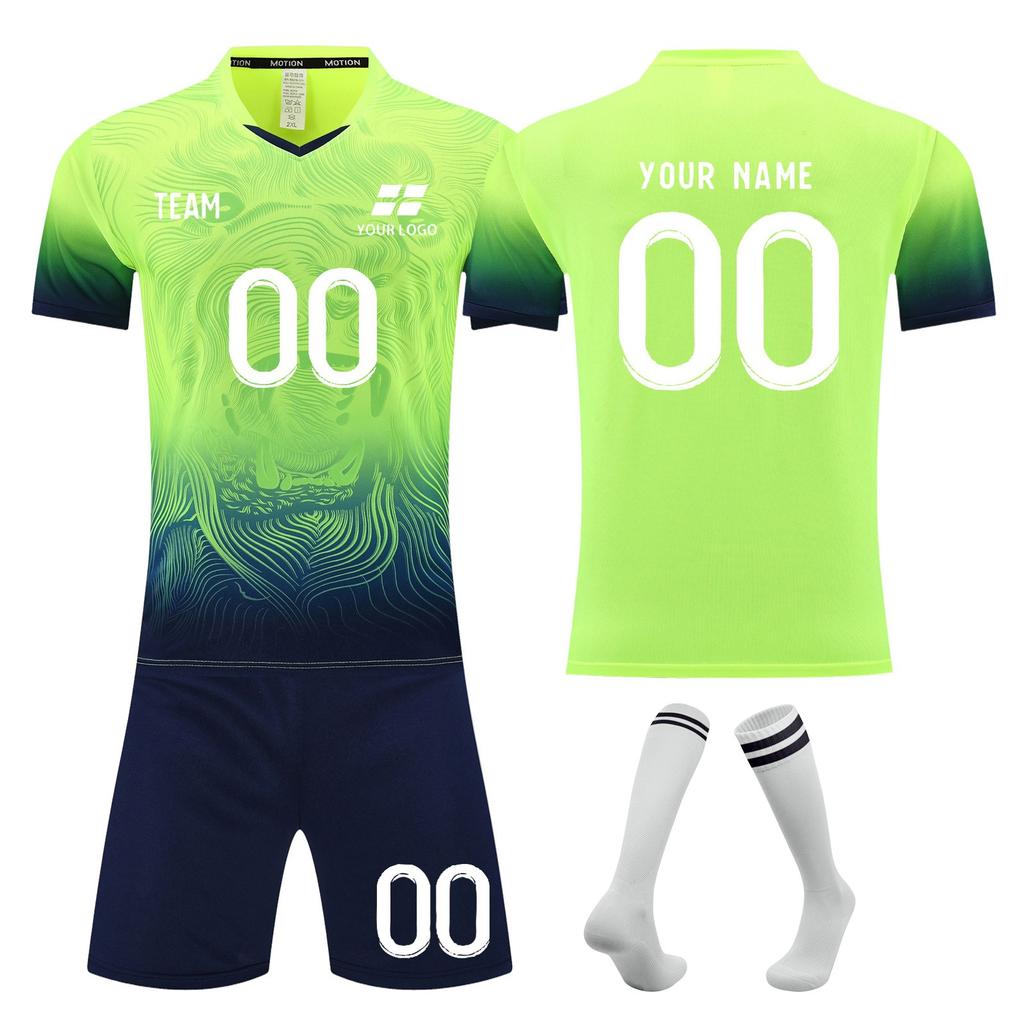Youth Soccer Jersey Set with Shorts and Socks, Breathable Quick-Dry Fabric, Comfortable Fit for Kids and Teens