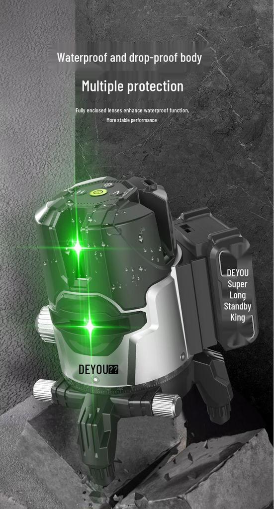 High-Precision Infrared Green Light Leveler with Remote Control and Auto Leveling