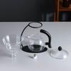 Lazy Kung Fu Glas Tee-Set Halbautomatisch Tropfend Mit Sieb Glas Teekanne Verbrühschutz Magnetischer Schalter Teekanne Teetasse Glaswaren
