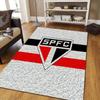 Sao Paulo FC Flannel Pattern Square Carpet,Area Rug,Carpet Rug for Living Room Bedroom Sofa Playroom Decor,Non-slip Floor Mat
