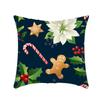 New Christmas Pillowcase Linen Print Elk Gingerbread Man Decoration Festive Pillowcase