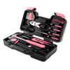 39-Piece All Purpose Household Pink Tool Kit for Girls, Ladies and Women - includes All Essential Tools for Home, Garage, Office and College