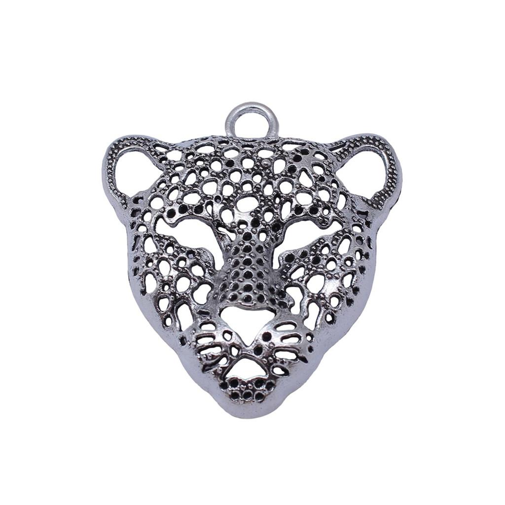 Retro Leopard Charms Metal Animal Pendants For Jewelry Making Handmade Supplies