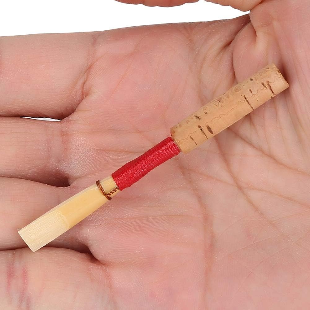 Ejoyous Oboe Reeds for Beginners, 5pcs Oboe Reeds Medium Soft with Plastic Tube, Bamboo Oboe Reeds Medium Strength Instrument Accessories