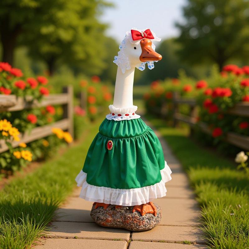 Santa Claus Christmas Coat for Porch Goose Decoration