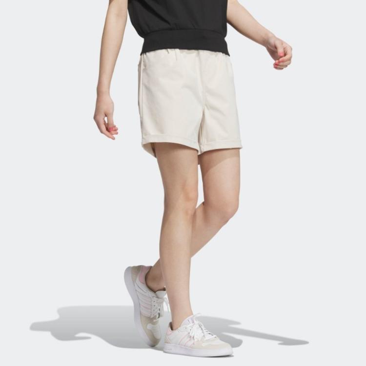 Adidas Neo Solid Color Loose Sports Shorts Women Bottoms Fallow-Brown IP3904