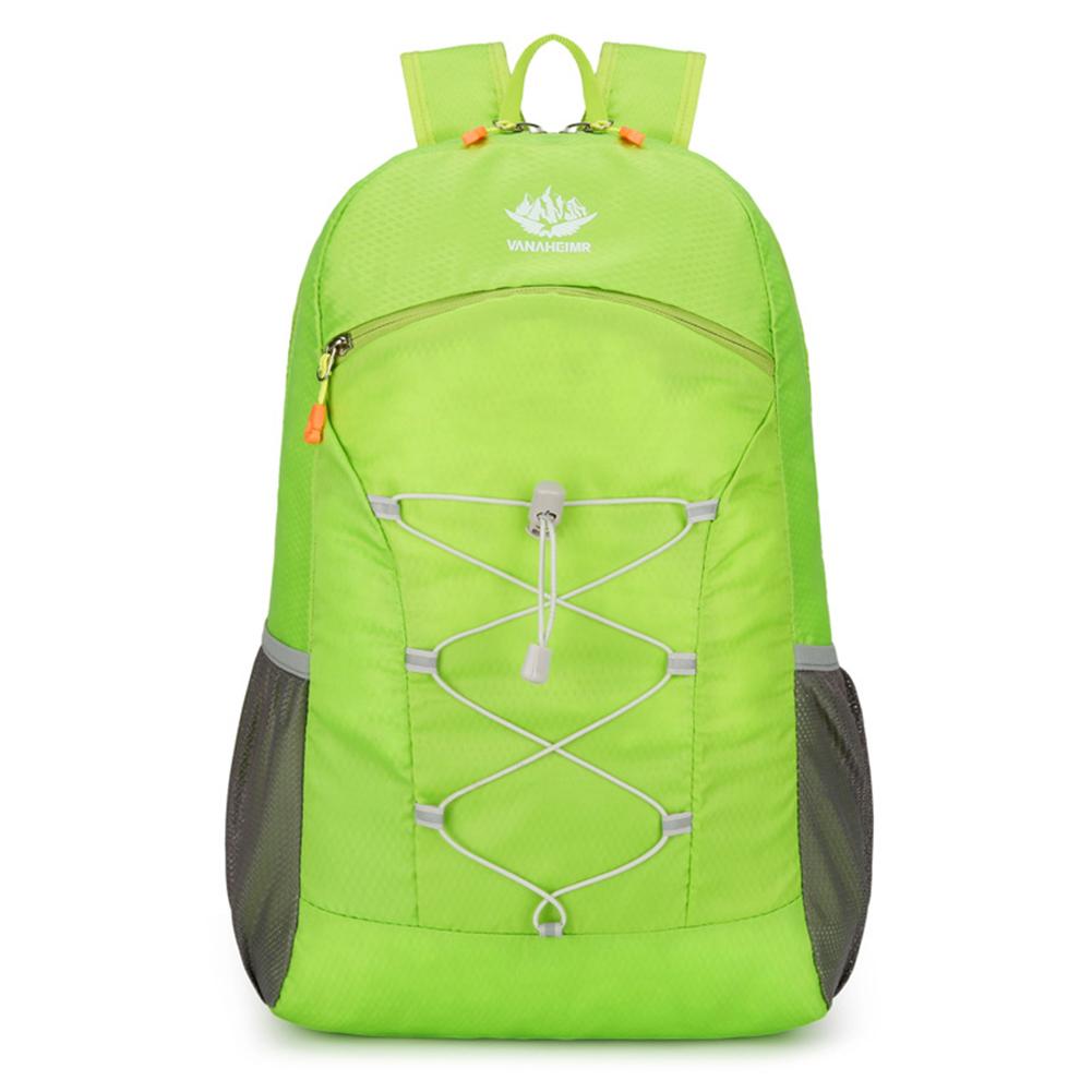 Foldable Hiking Backpack Sports Backpack Large Capacity Camping Rucksack Waterproof Outdoor Travel Bag for Camping Hiking зелёный