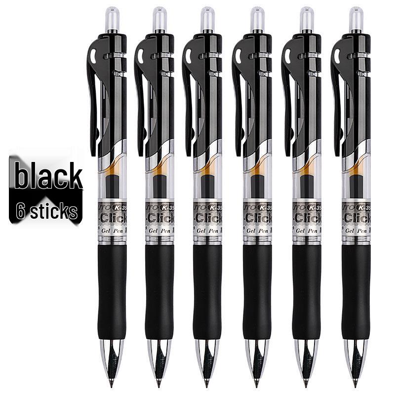MG Morning Click Neutral Pen - Black, Quick-Dry, Smooth for Exams, Junior High Students, Signature Writing, 0.35mm Refill