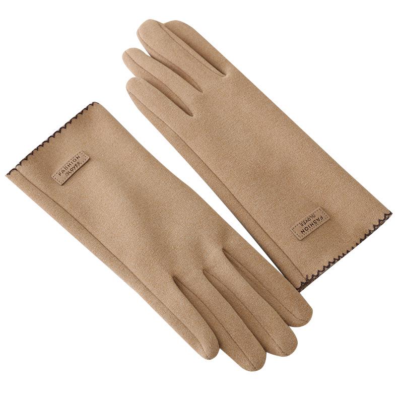 Women's Touchscreen Velvet-Lined Cold-Proof Cycling & Driving Gloves for Autumn/Winter
