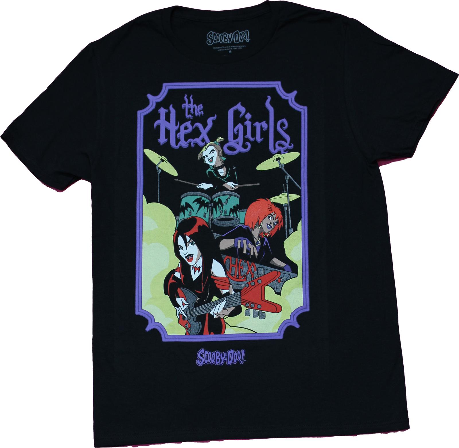 Scooby Doo New Adult T-Shirt - Rocking Hex Girls Bandin Box XXL