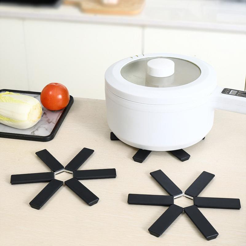 1/4pcs Folding Pot Mat Dish Placemat Coaster Heat Insulation High Temperature Pots And Pans Mat Pad Kitchen Gadgets Accessories