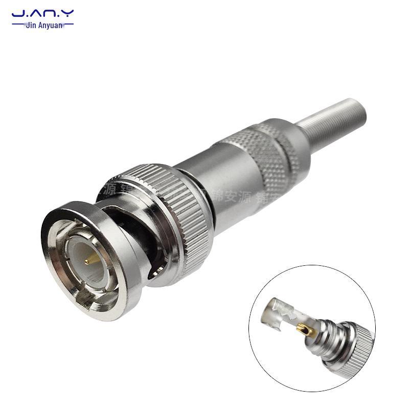 BNC Male Solderless Connector for 75-2 AV Signal Cable, SDI, Security Camera Q9 Metal Head