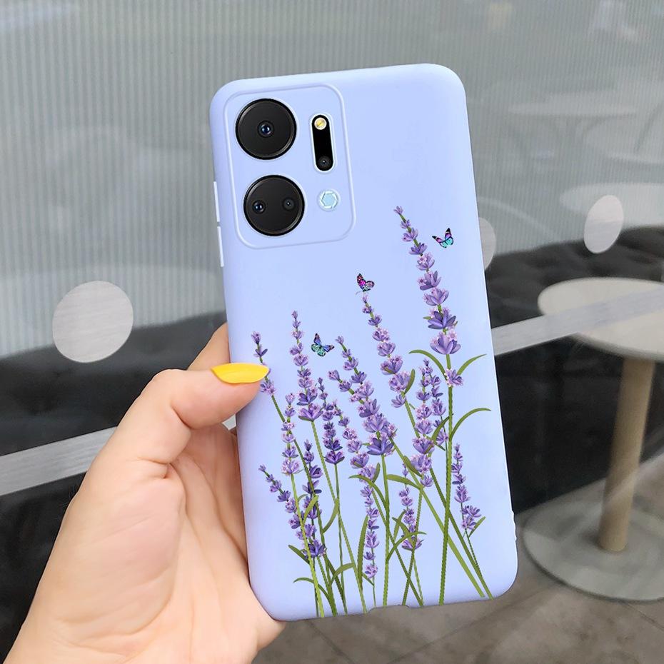 

For Honor X7a X7 Cover Case Fashion Pattern Jelly Silicone Phone Bumper For Honor X7a RKY-LX2 Funda Honor X7 CMA-LX2 Case Bumper Honor X7a срібний