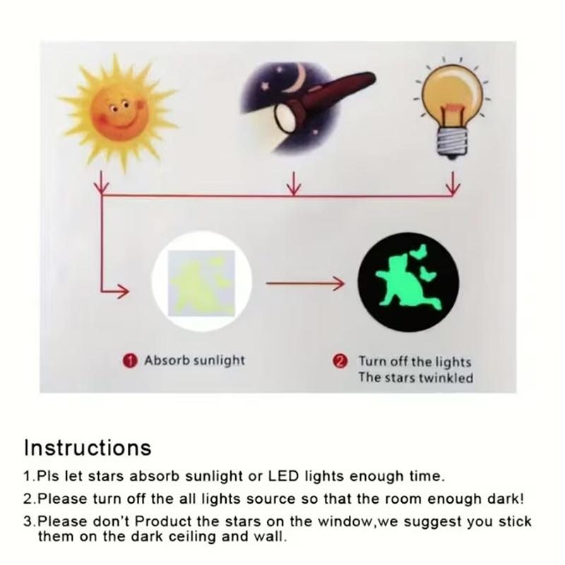 Glow-In-The-Dark Toilet Stickers Self-Adhesive Removable Suitable For Decoration On Toilets, Bathrooms, Windows And Walls