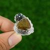 925 Sterling Silver Moroccan Seam Agate Gemstone Stackable Wedding Ring Size Yes