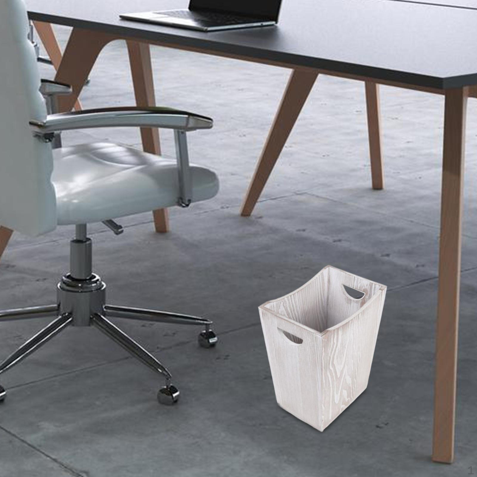 

Компактный мусорный бак с ручкой, деревянный дизайн для кухни и ванной комнаты 24.5x16.5x30cm