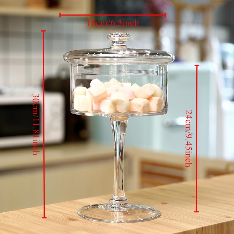 Европейский стиль стеклянная крышка высокая ножка банка для хранения конфет прозрачный дисплей настольная банка для хранения десертов украшение для дома и свадьбы 6700₽