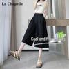La Chapelle Women's Ice Silk High-Waist Wide-Leg Culottes