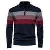 Autumn And Winter New Men'S Clothing Open-Chest Stand-Up Collar Men'S Sweater Pullover Knitted Sweater Men'S