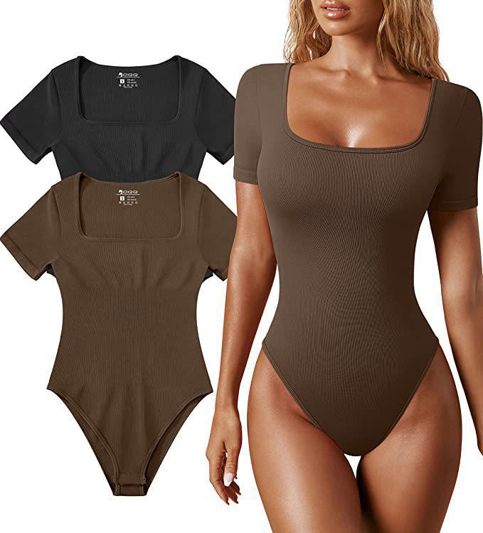 2023 Summer Women's Yoga Ribbed Short Sleeve Jumpsuit