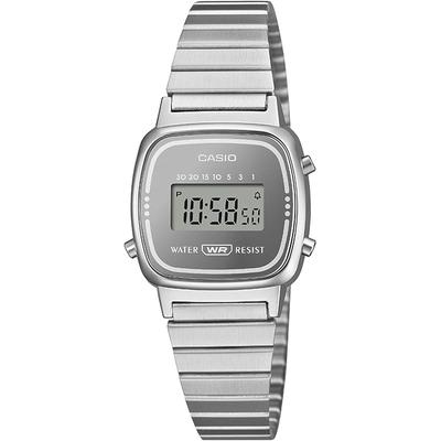 Casio Classic LA670WES-7AJF Women's Silver Watch with Quartz Movement and Stainless Steel Band
