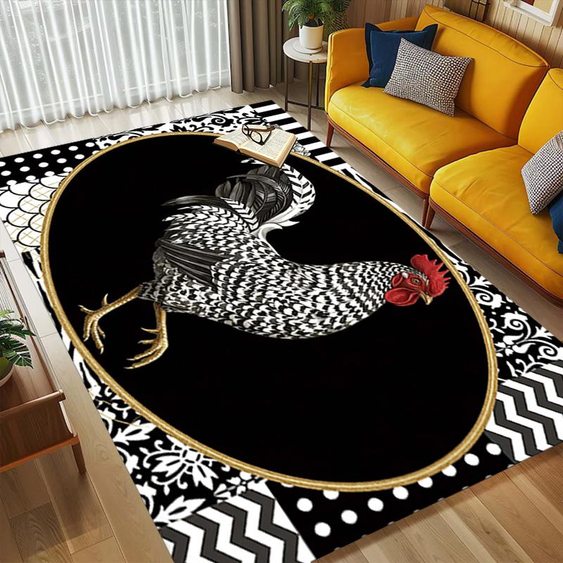 Rooster Art Living Room Nonslip Area Rug Soft Carpet For Bedroom Game Playroom Sofa Office Home Decor Doormat Christmas Gift C929557