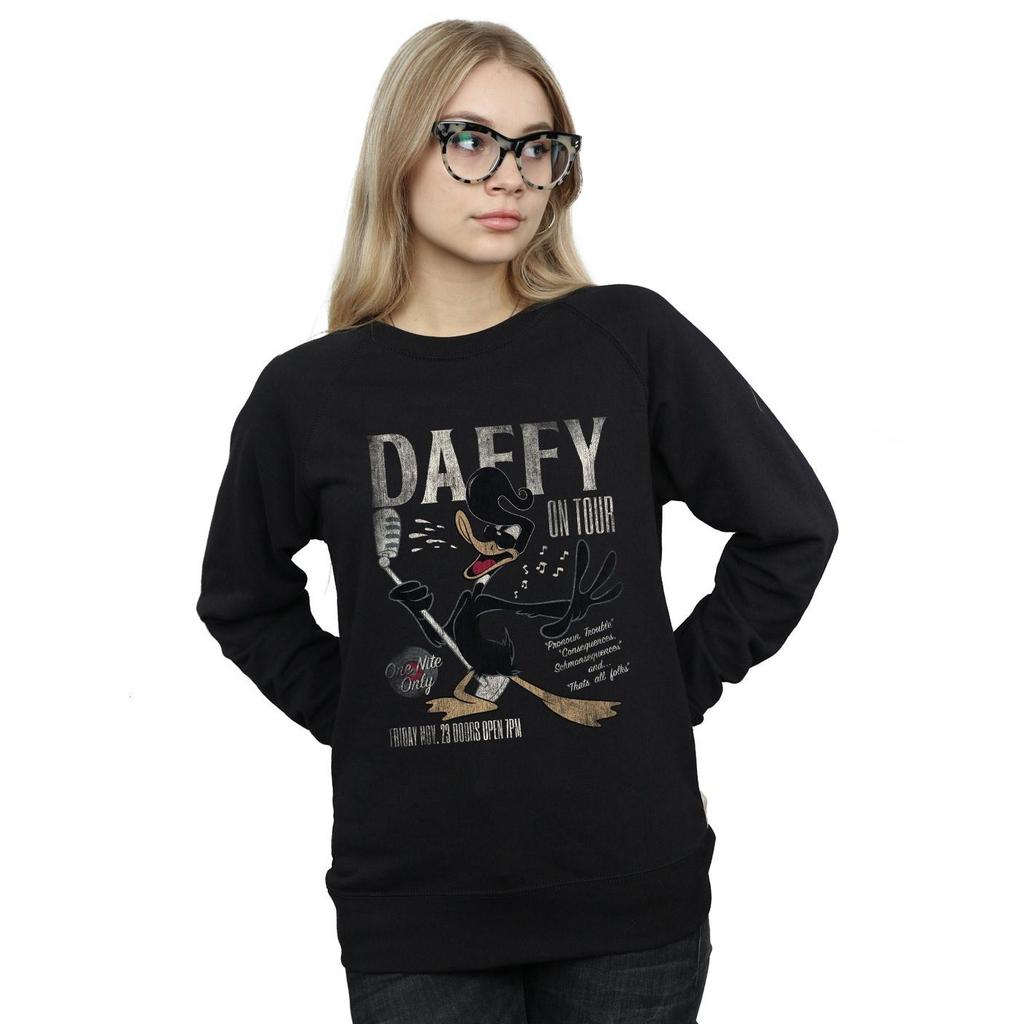 Looney Tunes Womens/Ladies Daffy Duck Concert Sweatshirt