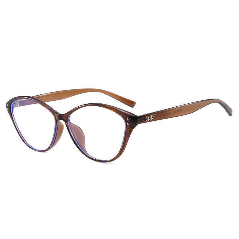 TR Ultralight 2025 Cat-Eye Glasses: Fashionable Women's Eyewear with Anti-Blue Light, Myopia-Friendly, Ideal for Bare Face.