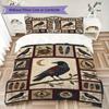 Crow Pattern Bedding uilt Set uilt Cover Pillowcase Home Decoration Birthday Gift (1 * duvet cover + 2 * pillowcase  without core)47