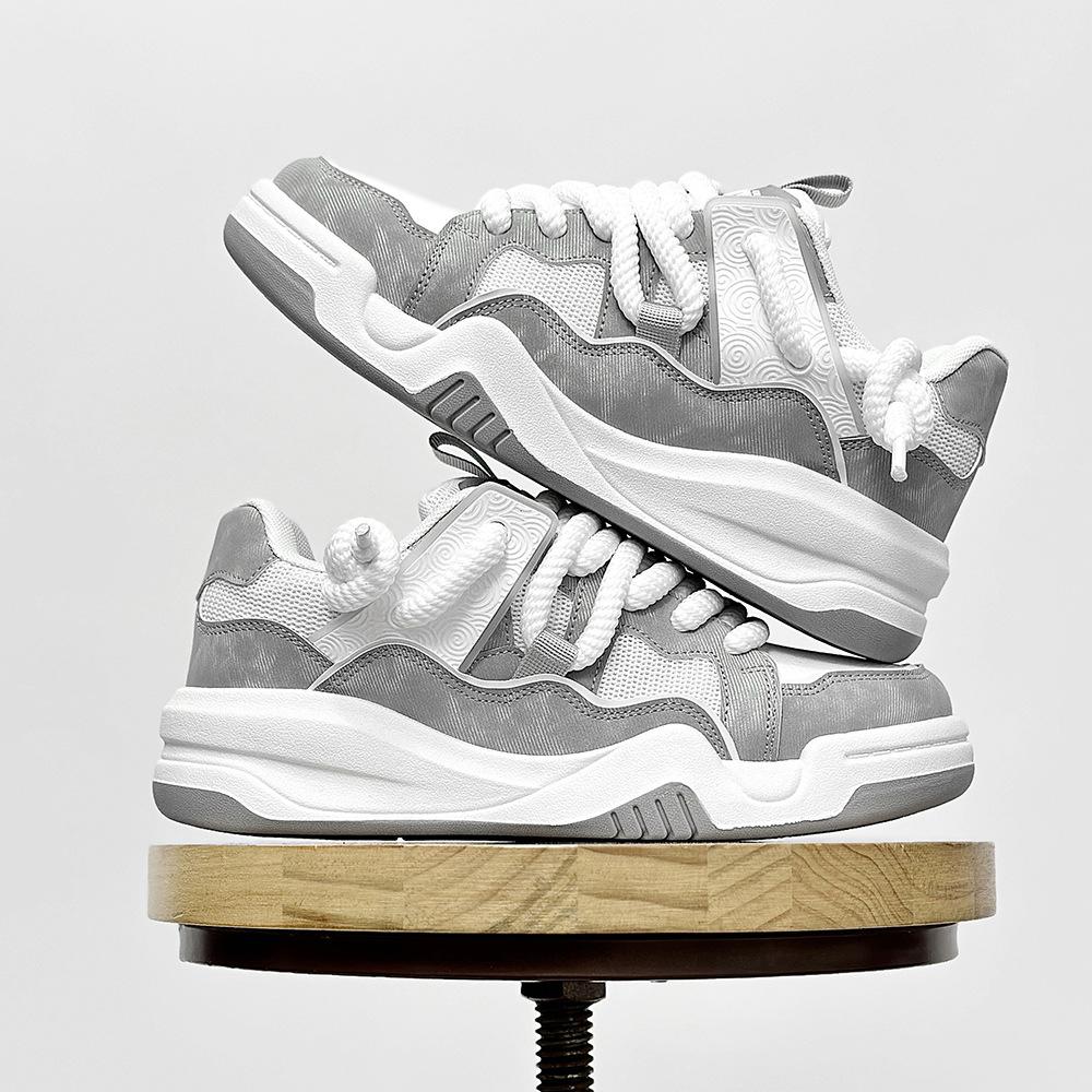 

Модная универсальная белая обувь для бега, кроссовки на толстой подошве с защитой от скольжения, мужские дышащие удобные повседневные кеды для скейтборда, Zapatos De Hombre 45