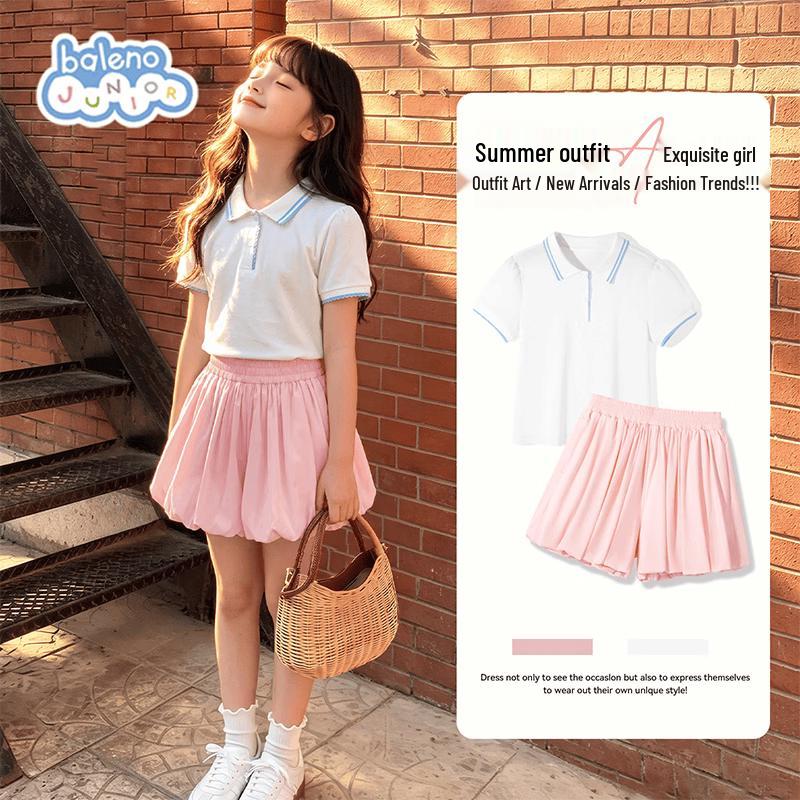 Baleno Girls  Summer Short Sleeve Top & Bottoms Set 110