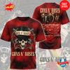 Guns N’ Rose 2025 Tour 3D Tričko – Epické Rockové Tričko pro Hudební Sběratele USA
