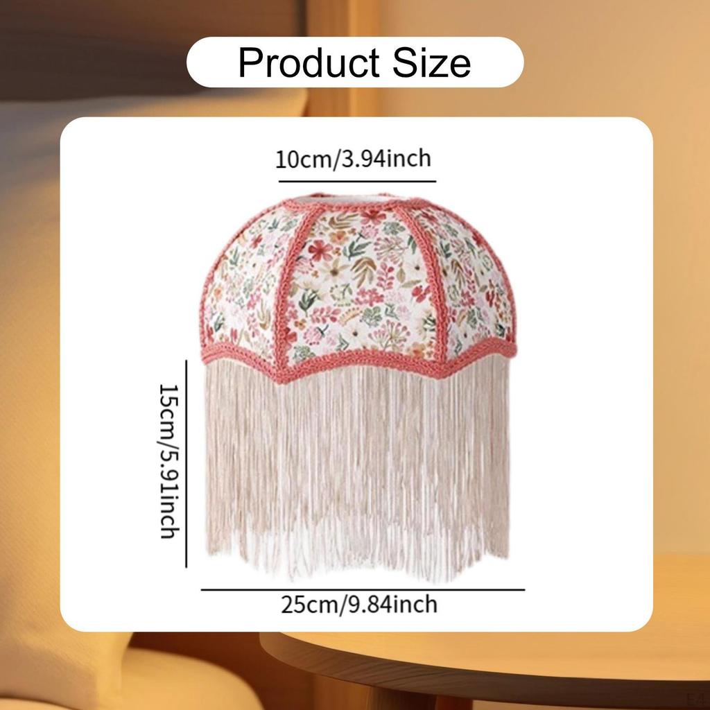 Lamp Shade with Tassels Floor Cover Replacement Decorative E27 Home Decoration Light for
