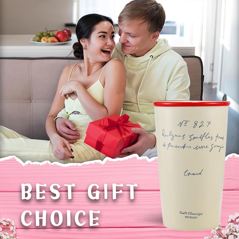 1PC Water Cup Coffee & Tea Lovers Paper Cup Shape INS Ceramic Coffee Mug Chic 2 Sizes