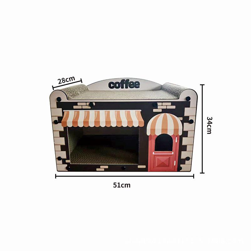 Vertical Coffee Shop Sofa Cat Scratcher & Nest – Durable, No Shed, All-Season Use