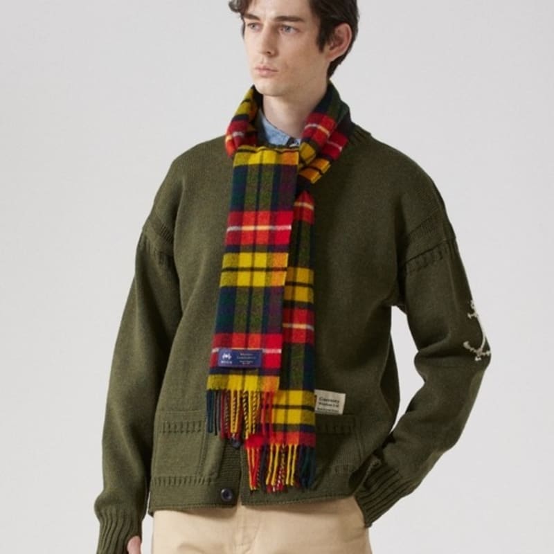 ABRAHAM MOON Merino Wool Muffler 25cm - Buchanan