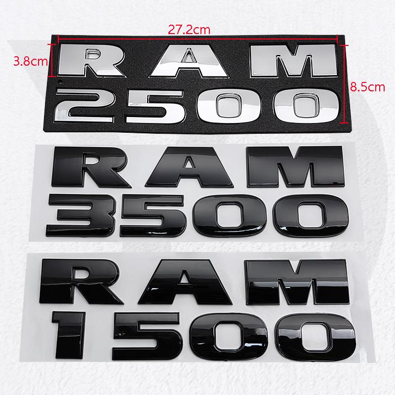 ABS Car Fender Emblem Stickers for Dodge RAM1500 RAM2500 RAM3500 RAM 1500 2500 3500 Logo Rear Trunk Badge Decals Accessories