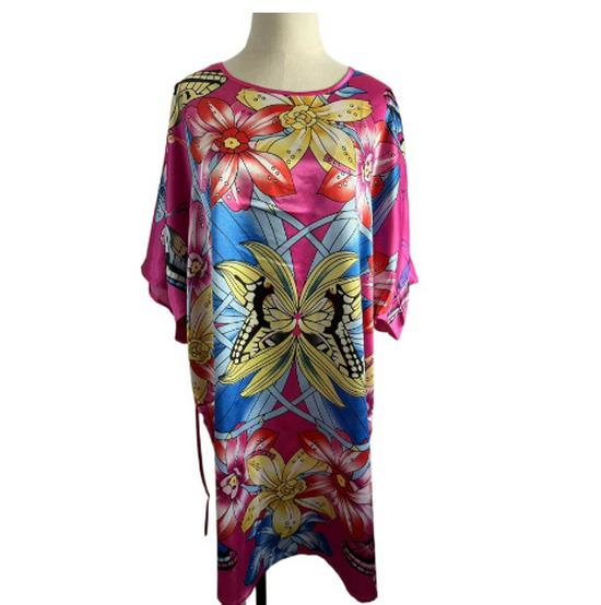 Plus Size Silk Qipao Pajama Robe & Tang Suit Bathrobe