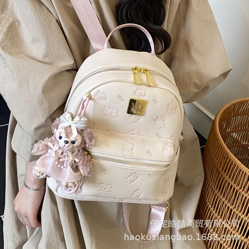 Schoolbag Autumn New Backpack Bag 1011 Versatile Fashion Trendy Women's Student Class Large Capacity Retro Embroidered Backpack