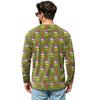 Men's Street Casual Loose Fit V-Neck Tee with Christmas Print