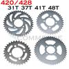 420/428 Chains 31T/37T/41T/48T 52mm Sprockets Rear Back Sprocket Cog Fit For Motorcycle ATV Quad Dirt Pit Bike Moped Accessories