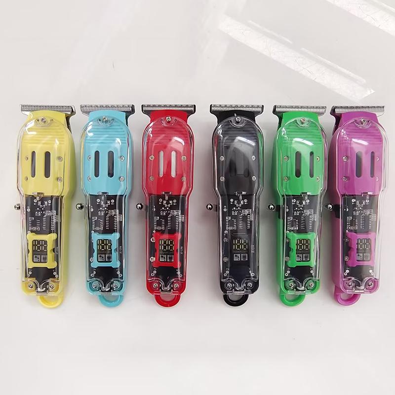 Professional Hair Clippers Rechargeable Hair Clipper Transparent Electric Hair Trimmers For Men Cordless Hair Cut Machine