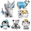 925 Silver Blue Dragon Shaped Animal Beads Fit Wear Charms Bracelets S925 DIY Exquisite Party Gifts Jewelry Accessories
