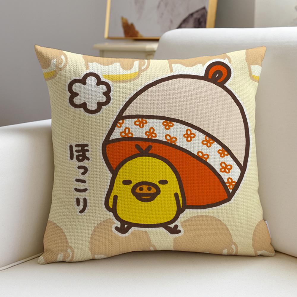 Bright KKiiroitoriS Cushion Cover Breathable and skinfriendly linen pillowcase square removable and washable cushion