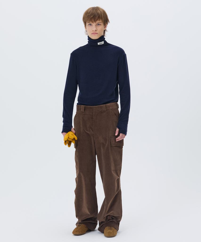 NOHANT Soft Turtleneck T-Shirt Navy