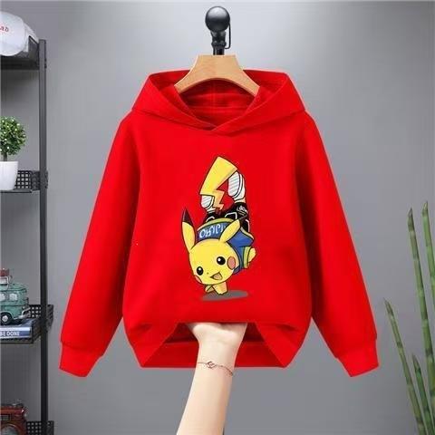 

Pokemons Boys Girl Spring Thin Hoodie Kids Anime Cartoon Cute Print Child s Gift Pikachus Yellow Pullover Long Sleeve Sweatshirt 160cm