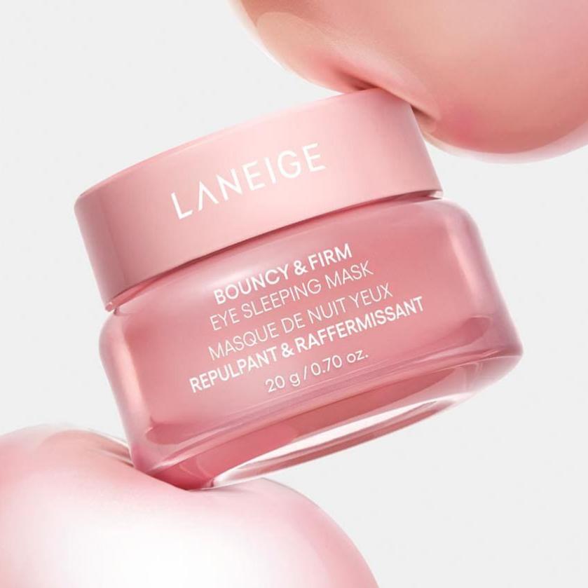 LANEIGE Bouncy & Firm Eye Sleeping Mask (20g)  – Cooling Night Eye Mask with Peony Extract and Caffeine, Korean