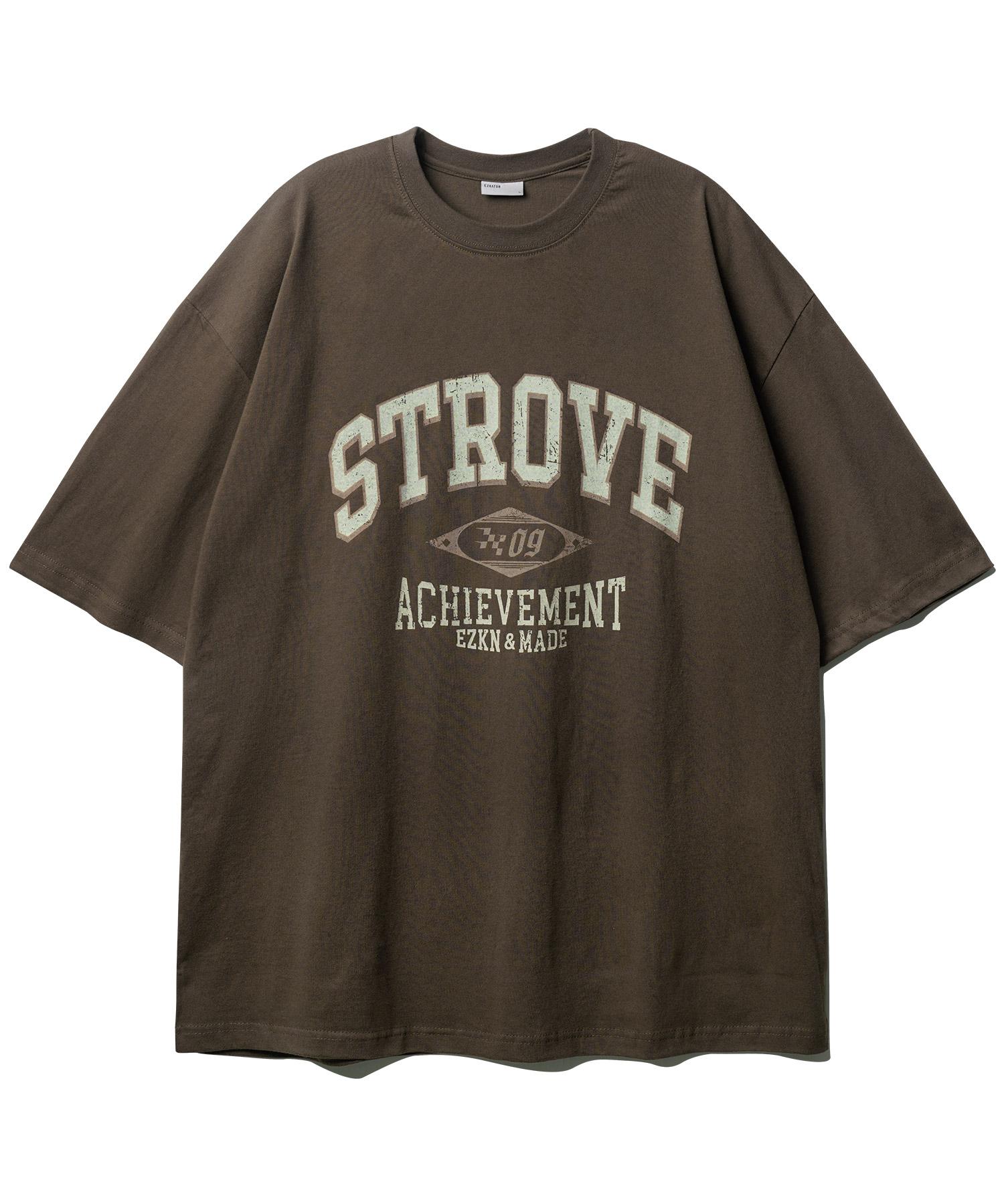 Ezcaton Strobe Short Sleeve T-Shirt Brown Kmst6774 Brown/M