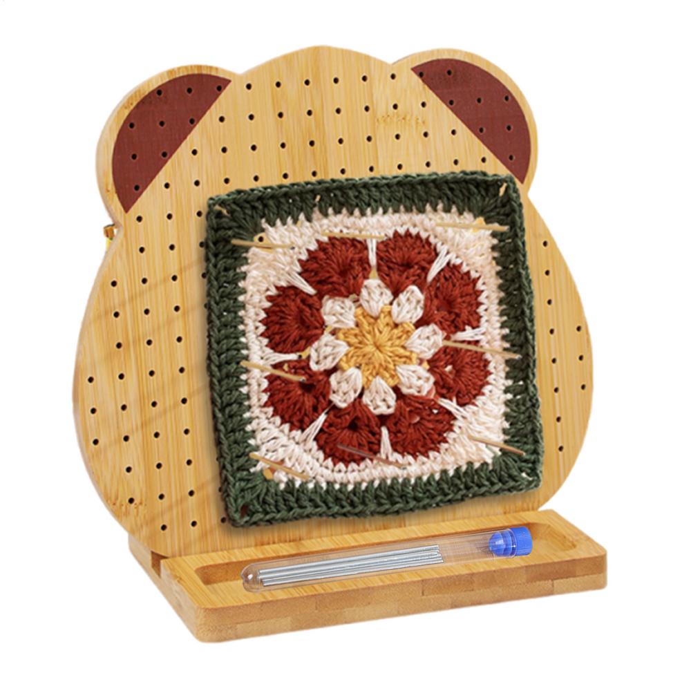 Blocking Board For Crocheting Handcrafted Wooden Blocking Board Wooden Crocheting Accessories With Board Base For Sewing